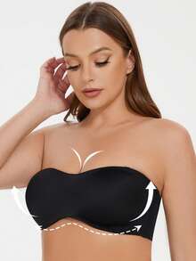 MELENECA Women's Strapless Minimizer Multiway For Large Bust Unlined Seemless Underwire Bandeau Bra - Black - View 7