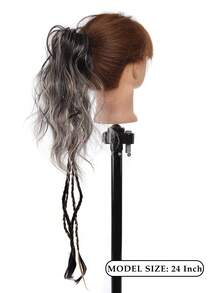 Messy Wavy High Ponytail With Hair Clips, Gradient Hair Extensions, Hair Accessories Perfect For Women's Holiday And Party Looks. - Multicolor - View 5