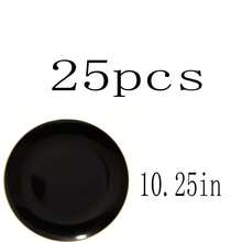50/25/20/10/1 Luxury Black & Gold Rim Dinner Plate Set, Premium Steak Plates, Home Gathering Hotel Plating, Birthday Party Wedding Banquet Tableware, Tabletop Decor Plates, Easy To Clean & Durable - Black - View 11