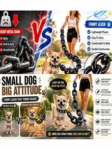 1Set Lron Dog Paw Chain Leash, Giant Chain Leash, Lightweight Big Chain Leash, Plastic Imitating Iron Chains Looks Strong And Heavy For Small Dog/Cat Photo Props - Multicolor - View 4