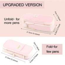 1/3pcs DIY Large Opening Pen Holder & Makeup Brush Storage Box, Cute Large Capacity Pen Cup, American Retro Style Desktop Storage Bucket, Suitable For Students, Home Office, Valentine's Day, Perfect Gift For Lover Or Partner (Random Style) - Multicolor - View 2