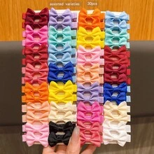 30pcs Random Color Hair Bows Daily Decorative Hair Clips - Multicolor - View 11