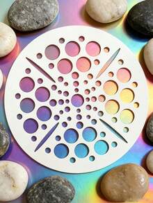 A Set Of 42pcs Circular Mandala Pattern Hollow Stencils, 42pcss In Total, Suitable For Rock Art Projects And Furniture Decoration - Multicolor - View 4