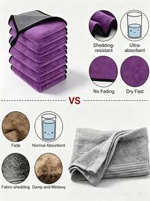 15/10/5/1pc Magic Microfiber Cleaning Towels, Non-Scratch Surface, Soft & Ultra-Fine, Strong Water Absorption, Quick-Dry & Reusable, Suitable For Kitchen, Bathroom, Car, Electronic Devices, Glasses, Faucets And More. Suitable For Faucet Cleaning, Cleaning Towels, Washable Fabric - A - View 7