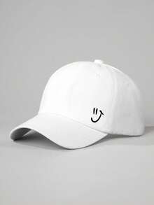 1pc Kids Outdoor Printed Smiling Face Baseball Cap, Adjustable Sun Protection Casual Hat, Suitable For Spring/Autumn Travel, Fashionable Versatile Sun Hat, Y2K Style Women's Hat - Baseball Cap - View 8