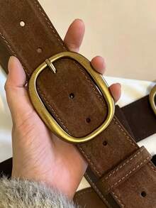 APLCSEY 2/1pc Women's Adjustable Belt Suitable For Matching With Pants - Round Button - View 3