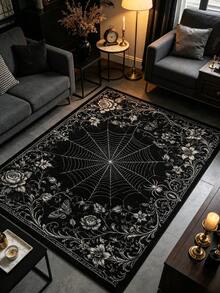 1pc Gothic Spider Web Doormat, Rug, Home Decor, Area Rug, Outdoor Mat, Home Decor, Area Rug, Bedroom Rug, Washable Rug, Halloween Gift - Multicolor - View 3