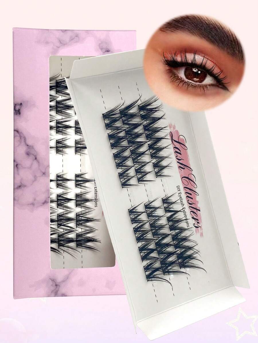 24Cluster Lashes CC Curl Natural Soft Faux Mink Eyelashes Extension Individual Eyelashes Cluster - CC - View 1