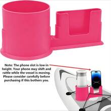 Kayak & Paddleboard Cup Holder - PP Material, Blue, Fits Various Sizes, Beach Essential, Beach Accessory, Pool Float (Phone Slot Height Is Low, Phone May Shift Back And Forth When Boat Moves, Please Consider Before Purchase) - Multicolor - View 10