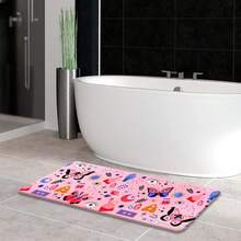 1pc Flannel Butterfly And Zodiac Pattern Doormat, Non-Slip Machine Washable Fade-Resistant Rug, Soft Comfortable High Quality, Suitable For Living Room Bedroom Kitchen Laundry Room Office Game Room Tapestry Yoga Mat, Home Aestheti - Multicolor - View 5