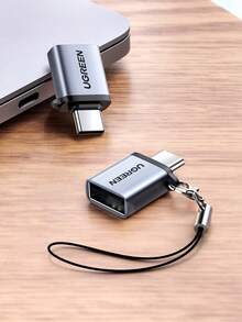 UGREEN OTG 轉 USB 3.0 轉接頭，相容 Type-C 與 USB 3.0 裝置，適用於 MacBook、iPad Pro、Chromebook、小米與 OnePlus 裝置 - 淺灰色 - 查看 1