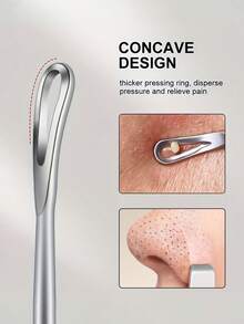 Stainless Steel Blackhead Removal Tool Set, Professional Dual-Head Blackhead Remover - With Case, For Removing Blackheads, Exfoliating, Massaging, Cleaning, Hypoallergenic Design, Suitable For All Skin Types, Facial Care Tool, Travel Essential. - Multicolor - View 6