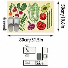 1pc Nordic Fresh INS Style - Cartoon Fruit & Vegetable Pattern Door Mat, Suitable For Bathroom, Kitchen, Entrance, Hallway, Bedside, Living Room, Bedroom, All-Season Machine Washable Soft Small Size Rug, Aesthetic Home Decor - Multicolor - View 10
