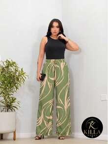 Women Pants - Organic Green - View 1