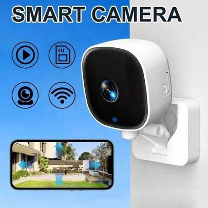 Cámara de interior 1080P, cámara de vigilancia del hogar 2MP con visión nocturna a todo color, audio bidireccional, ángulo amplio de 95°, compatible con tarjeta TF y almacenamiento en la nube, cámara monitor de bebé giratoria 360° para del hogar y mascotas