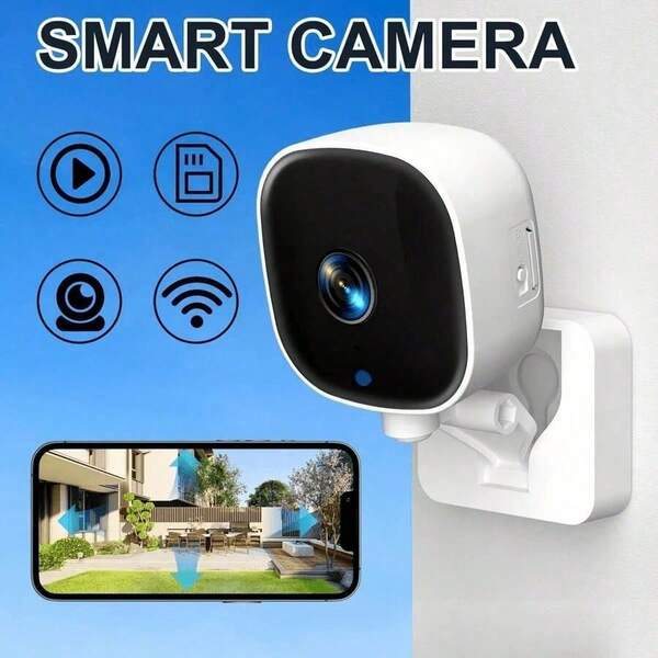 Cámara de interior 1080P, cámara de vigilancia del hogar 2MP con visión nocturna a todo color, audio bidireccional, ángulo amplio de 95°, compatible con tarjeta TF y almacenamiento en la nube, cámara monitor de bebé giratoria 360° para del hogar y mascotas