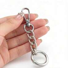 2pcs Metal Keychain With Chain & Lobster Clasp – Key Ring For Keys, Bags, Purses, Car Keys, Women's Keychain - Multicolor - View 3