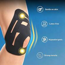 10Pcs/Set Contoured Precut Knee Kinesiology Tape, Stretch Elastic Knee Muscle Joint Support Tape, Breathable Compression Knee Stabilizer For Men Women Daily Sports Fitness Training - Multicolor - View 4