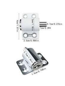 Window Lock, Sliding Door Lock, Safety Lock Clip Fixer Limiter, Sliding Door And Window Lock Set, Including 2 Keys - Durable Metal Material, Easy Installation, Safety Protection - A - View 5