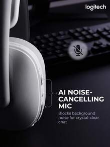 Logitech Headset Gaming Nirkabel G325: Audio HD 24-bit, mikrofon peredam kebisingan AI, kompatibilitas dual-mode Bluetooth 5.2 LIGHTSPEED dengan PS5/PC/Switch, daya tahan baterai 24 jam, ringan dan nyaman dipakai. - View 5