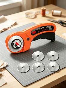 Random Style & Color Sharp Smooth Rotary Cutter, Suitable For Sewing, DIY Fabric Crafts, Christmas, Lace, Back To School, Colorful Sets, School, Sewing, Crochet Knitting, Sewing Supplies, Fabric, Wedding, Handmade Crafts, School Supplies (Select Single Accessory Does Not Include Main Product) - One Size - View 7