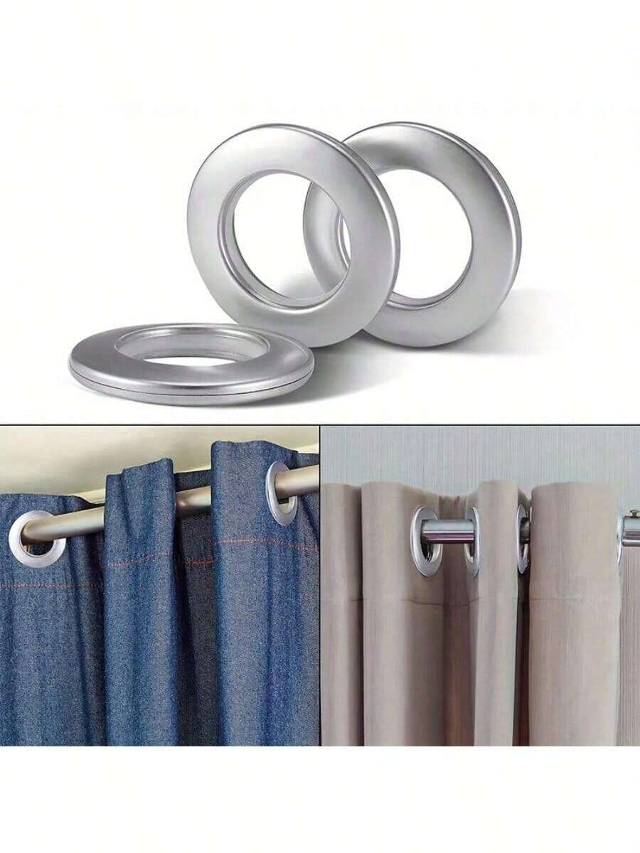 26pcs Silent Roman Rod Curtain Rings, Round Curtain Rings, Smooth Sliding And Quiet, Durable And Practical, Suitable For Curtains, Shower Curtains And Door Curtains - Multicolor - View 1