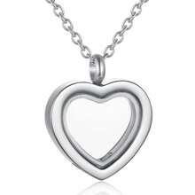 1pc Stainless Steel Cremation Pendant Necklace, Ashes Urn Necklace, Used To Hold Ashes, Hair, Memorial Pendant For Loved Ones - Double-sided Glass Heart - View 9