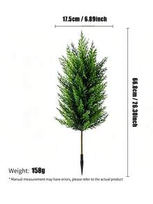 2/1pc Artificial Pine Tree, UV-Resistant & Washable, Realistic, With Pointed Base For Direct Planting, Low-Maintenance Greenery, Suitable For Yard Landscaping, Home Decor, Holiday Atmosphere, Pot Not Included - A - View 9