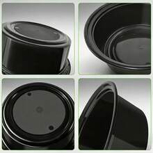 FookmeKag 30-Piece Round Leak-Proof And Durable Stackable Set With Lids,Made Of Heat-Resistant PP Material,Suitable For Microwave,Refrigerator And Dishwasher.28oz Capacity, Perfect For Serving Noodles, Soups, Salads, Ideal For Parties, Weddings, And Meal Prep. - Black - View 9