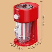Reemix Shaved Ice Machine, Electric Ice Shaver And Snow Cone Machine With Large Capacity Storage, Portable Ice Crusher Ice Thickness Can Be Adjusted - Red - View 7