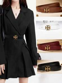 Women's Versatile Decorative Leather Belt For Jeans, Skirts And Suits, High-End Black New Style Waist Belt - Multicolor - View 7