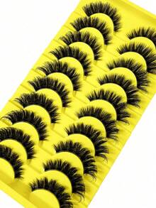 2026 New 7 Pairs Cat Eye False Eyelashes, Natural Soft Long Style, Transparent Stem, Cartoon Style, Suitable For Dramatic Makeup, Reusable, Easy To Wear, Create Natural Makeup Look, Suitable For Daily, Party, Wedding, Holiday And Other Occasions - Multicolor - View 7