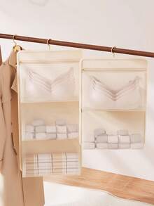 Tas Penyimpanan Pakaian Dalam Gantung, Tas Penyimpanan Kaus Kaki, Pakaian Dalam, Bra, Kantong Jala Multi-Lapisan 3-in-1, Tas Penyimpanan Organizer Gantung Lemari Multifungsi - MultiWarna - View 10