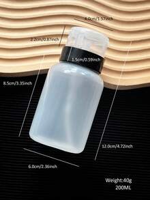 1pc Matte Multicolor Press-Down Nail Polish Remover Bottle, Flip Top Dust-Proof Nail Polish Remover Dispenser Empty Bottle For Nail Cleaning Liquid - Multicolor - View 5