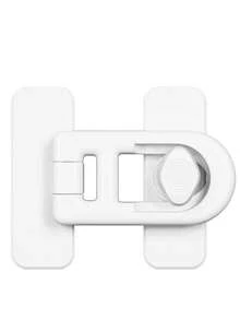 White Home Door Lock Replacement Parts 4-Piece Set, Suitable For Refrigerator, Microwave And Drawer Locks, No Drilling Required, Easy To Install, Suitable For Lock Replacement, Stylish And Convenient. - White - View 8