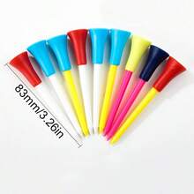 50pcs Golf Rubber Tee Holders, Plastic Golf Tees, 83mm/3.26 Inch Durable Rubber Top, Multi-Color Golf Accessories, Suitable For Golf Accessories And Fixing Golf Balls - Multicolor - View 4