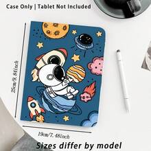 1件翻蓋式桌面平板保護殼，附筆槽，太空人、星星、火箭圖案，適用於 Honor 8/9/10/X8/X8A/X9/X8Pro/X9Pro/X9A/ Matepad Pro /Matepad SE 11/Matepad 11/、Apple 10th Gen/ 11 2025 (A16) 和 A9 及其他熱門機型 - 款式16 - 查看 2