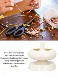 Wooden Bead Spinner Set, Designed For Bead Enthusiasts, Handmade Jewelry Makers, Designers, Suitable For Making Various Bracelets And Necklaces. - New White - View 5