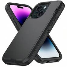 军用级防震基础手机壳，军用级防摔重型坚固防摔减震耐磨全方位保护手机壳，坚固的三合一保护壳，兼容、Galaxy、荣耀国际版（非国内版）春季礼物 - 黑色 - 查看 28