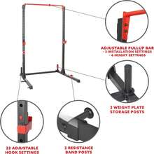 Power Rack Adjustable Weight Capacity Strength Training - A - View 4
