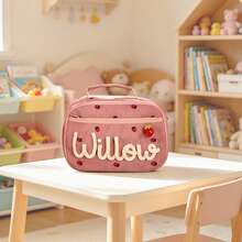 Personalized Backpack And Lunch Box Set | Customized Embroidered Name | Cute Animal Charm | Back To School Gift - Multicolor - View 14