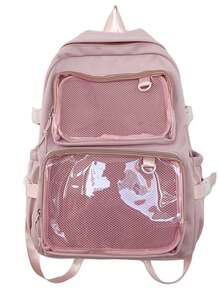 Japanese Kawaii Women New 2026 Transparent Backpack Women Large Capacity Ita Backpack School Bags For College Student JK - Multicolor - View 6