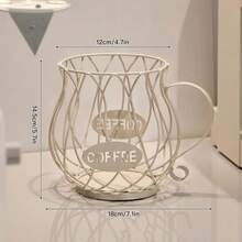 Estante de almacenamiento de cápsulas de café de gran capacidad y forma irregular para la mesa de la cocina del hogar, organizador de tazas de café, artículos creativos para el hogar. - Rosa Oxidada - Ver 6