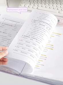 Back To School Essential A4 Transparent Pocket Folder With Snap Closure, Student Exam Paper Storage Bag, Sheet Music & Songbook Organizer, Certificate Collection Binder, Document File Holder, Office Archive Loose-Leaf Folder - Single Piece - View 4
