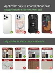 Perekat Silikon untuk Ponsel, Bantalan Perekat Kuat, Dudukan Ponsel Satu Sisi, Bebas Genggam untuk Olahraga, Memasak, Mandi, Selfie, Perekaman Video, Aneka Warna (Opsional) - MultiWarna - View 4