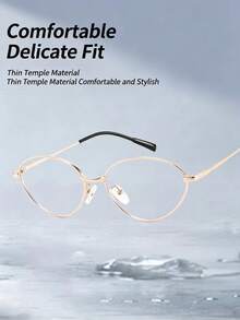 1 Pair Vintage Exquisite Y2K Style Women's Cat Eye Non-Prescription Computer Glasses, PC Lenses, Anti-Fatigue, Metal Frame, Decorative Casual Eyewear - Multicolor - View 6