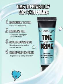 MISSLYN 1件裝 Time To Silky 臉部妝前乳 30ml，保濕妝容抓力，平滑質地，輕盈臉部妝前乳，緞面妝效，適合日常穿搭、派對與Y2K風格 - 藍色 - 查看 3