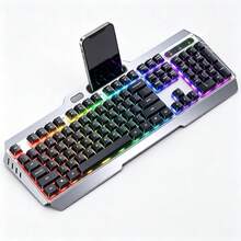 AOC Keyboard mekanik berkabel 26 tombol anti-ghosting dengan panel logam yang disikat – Mode gaming sejati memastikan tidak ada lag atau stuttering! Lampu latar yang stylish, plug-and-play, kompatibel dengan desktop dan laptop. - View 8