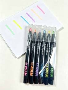 1/6 buah Spidol Fluorescent Ujung Jendela Terlihat, Spidol Macaron Ujung Miring Cepat Kering, Aliran Tinta Halus Tanpa Tembus Kertas, Alat Tulis Penyorotan di Kelas Siswa, Perlengkapan Kantor dan Belajar, Hadiah Kembali ke Sekolah untuk Teman - Set - View 1