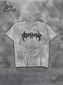 Camiseta Estonada Caveira Morcego Streetwear Unissex 100% Algodão Casual Moda de Rua Skatista Premium Lançamento Envio Imediato Várias Cores!! - Cinza - Visão 1